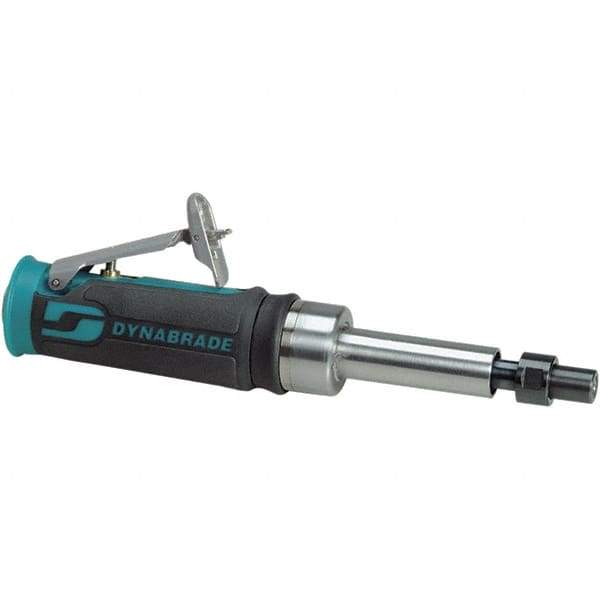 Dynabrade - 1/4" Collet, Straight Handle, Air Extended Length Die Grinder - 25,000 RPM, Front Exhaust, 20 CFM, 0.4 hp, 90 psi, 1/4" Inlet - Apex Tool & Supply