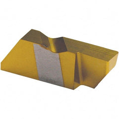 Tool-Flo - 3125FLFD Grade AC3R, 3.18mm Cutting Width Carbide Grooving Insert - 0.27" Max Depth of Cut, Right Hand, 0.005 to 0.01" Corner Radius, TiAlN Finish - Apex Tool & Supply