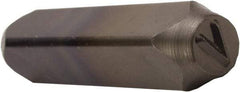 C.H. Hanson - 5/32" Character Size, U Character, Heavy Duty Individual Steel Stamp - Apex Tool & Supply