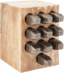 C.H. Hanson - 10 Piece, 1/4" Character Steel Stamp Set - Double Digit Figures, Double Digits - Apex Tool & Supply