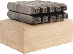 C.H. Hanson - 10 Piece, 1/4" Character Steel Stamp Set - Double Digit Figures, Double Digits - Apex Tool & Supply