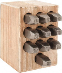 C.H. Hanson - 10 Piece, 1/4" Character Steel Stamp Set - Double Digit Figures, Double Digits - Apex Tool & Supply