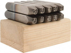 C.H. Hanson - 10 Piece, 1/4" Character Steel Stamp Set - Double Digit Figures, Double Digits - Apex Tool & Supply