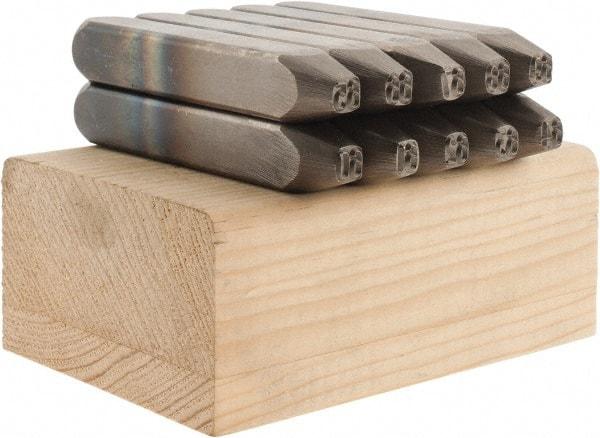 C.H. Hanson - 10 Piece, 3/16" Character Steel Stamp Set - Double Digit Figures, Double Digits - Apex Tool & Supply
