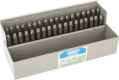 C.H. Hanson - 36 Piece, 1/16" Character Steel Stamp Set - Letters & Figures, Heavy Duty - Apex Tool & Supply