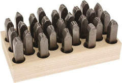 C.H. Hanson - 27 Piece, 5/8" Character Steel Stamp Set - Letters, Heavy Duty - Apex Tool & Supply