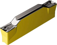 Sandvik Coromant - K2N123x2 TM Grade 4325, 6mm Cutting Width Carbide Grooving Insert - 23mm Max Depth of Cut, Neutral, 0.8mm Corner Radius, TiCN/Al2O3/TiN Finish - Apex Tool & Supply