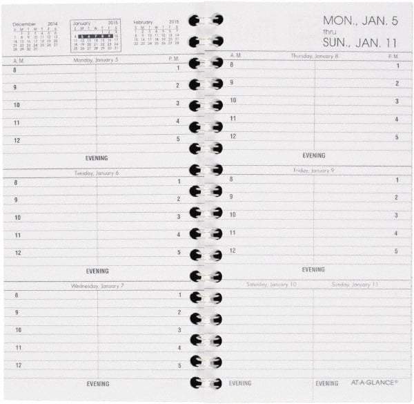AT-A-GLANCE - 485 Sheet, 3-1/4 x 6-1/4", Weekly Appointment Refill - White - Apex Tool & Supply
