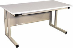 Proline - 60 Wide x 30" Deep x 30" High, Static Dissipative Workbench - Fixed Legs With Adjustable Height Glides, Beige - Apex Tool & Supply