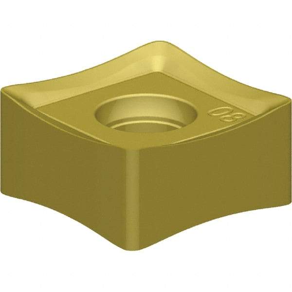 Kennametal - SNHJ444 LD Grade KC520M Carbide Milling Insert - TiAlN Finish, 1/4" Thick, 1/2" Inscribed Circle, 1/16" Corner Radius - Apex Tool & Supply
