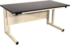 Proline - 60 Wide x 30" Deep x 30" High, Epoxy Resin Workbench - Fixed Legs With Adjustable Height Glides, Beige - Apex Tool & Supply