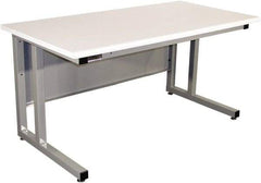 Proline - 60 Wide x 30" Deep x 30" High, Static Dissipative Workbench - Fixed Legs With Adjustable Height Glides, Gray - Apex Tool & Supply