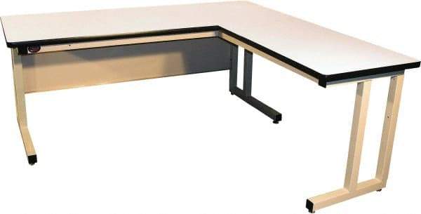 Proline - 72 Wide x 30" Deep x 30" High, Static Dissipative Workbench - Fixed Legs With Adjustable Height Glides, Beige - Apex Tool & Supply