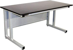 Proline - 72 Wide x 30" Deep x 30" High, Chem-Guard Workbench - Fixed Legs With Adjustable Height Glides, Gray - Apex Tool & Supply