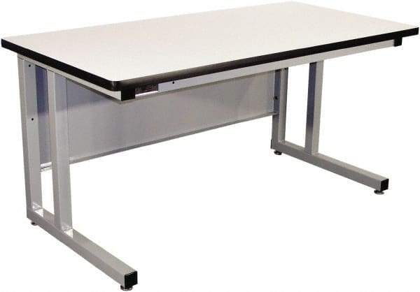 Proline - 60 Wide x 30" Deep x 30" High, Static Dissipative Workbench - Fixed Legs With Adjustable Height Glides, Gray - Apex Tool & Supply