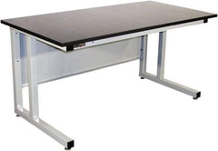 Proline - 60 Wide x 30" Deep x 30" High, Epoxy Resin Workbench - Fixed Legs With Adjustable Height Glides, Gray - Apex Tool & Supply