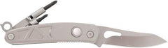 Coast Cutlery - 3" Blade, 7.2" OAL, Partially Serrated Multi-Blade Knife - 4.2" Closed Length, Stainless Steel - Apex Tool & Supply