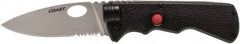 Coast Cutlery - 3-3/4" Blade, 8-1/2" OAL, Liner Lock Folding Knife - 4-3/4" Closed Length, Plastic - Apex Tool & Supply