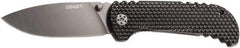 Coast Cutlery - 3-1/2" Blade, 8" OAL, Drop Point Folding Knife - 4-1/2" Closed Length, G-10 - Apex Tool & Supply