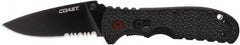 Coast Cutlery - 3" Blade, 7-1/8" OAL, Assisted Opening Knife - 4.1" Closed Length, Glass-Filled Nylon - Apex Tool & Supply