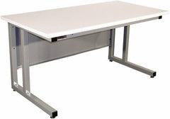 Proline - 72 Wide x 30" Deep x 30" High, Static Dissipative Workbench - Fixed Legs With Adjustable Height Glides, Gray - Apex Tool & Supply