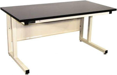 Proline - 60 Wide x 30" Deep x 30" High, Chem-Guard Workbench - Fixed Legs With Adjustable Height Glides, Beige - Apex Tool & Supply
