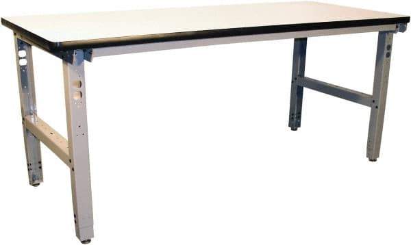 Proline - 72 Wide x 36" Deep x 36" High, Static Dissipative Workbench - Adjustable Height Legs, Gray - Apex Tool & Supply