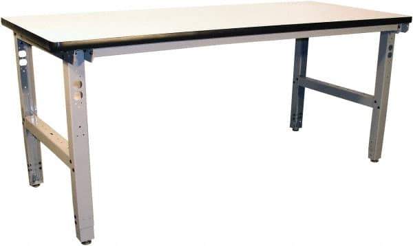 Proline - 72 Wide x 30" Deep x 36" High, Static Dissipative Workbench - Adjustable Height Legs, Gray - Apex Tool & Supply