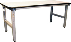 Proline - 72 Wide x 30" Deep x 36" High, Static Dissipative Workbench - Adjustable Height Legs, Gray - Apex Tool & Supply