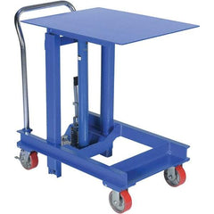 Vestil - 2,000 Lb Capacity Manual Post Lift Table - 36" to 60" Lift Height, 30" Platform Length x 24" Platform Width - Apex Tool & Supply