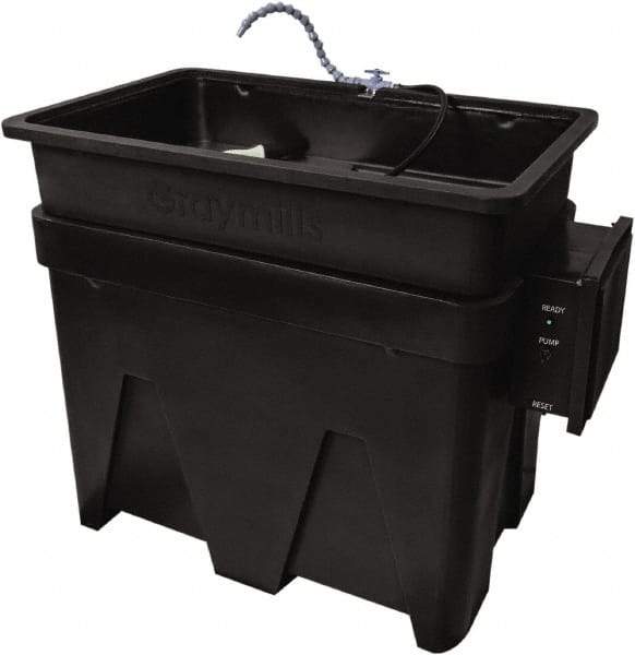 Graymills - Free Standing Water-Based Parts Washer - 30 Gal Max Operating Capacity, HDPE Tank, 43" Long - Apex Tool & Supply
