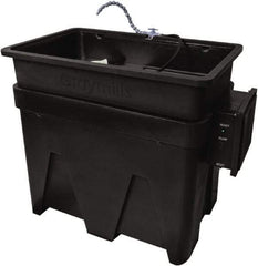 Graymills - Free Standing Water-Based Parts Washer - 30 Gal Max Operating Capacity, HDPE Tank, 43" Long - Apex Tool & Supply