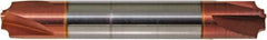 ProMax - 0.04" Radius, 1/4" Mill Diam, 4 Flute Solid Carbide Corner Rounding End Mill - Double End, TiCN Finish, 2-1/2" OAL, 1/4" Shank Diam - Apex Tool & Supply