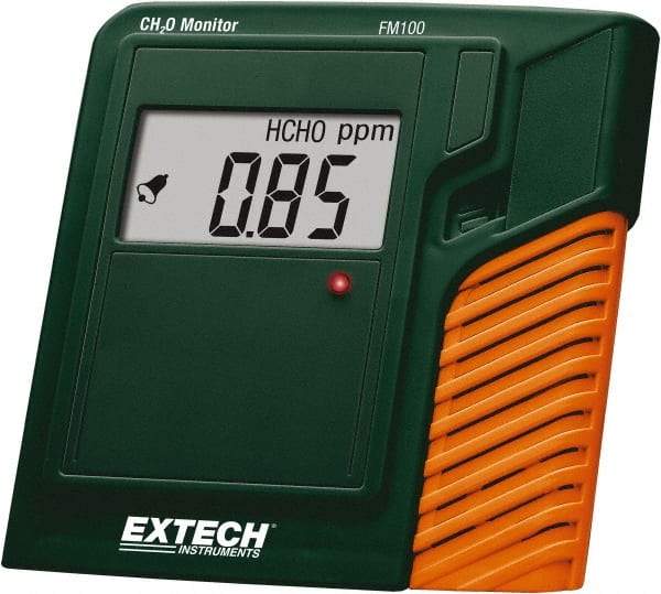 Extech - Audible, Visual Alarm, LCD Display, Formaldehyde Monitor - Monitors Formaldehyde, 0 to 50°C Working Temp, CE Listed - Apex Tool & Supply