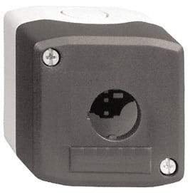 Schneider Electric - 1 Hole, 22mm Hole Diameter, Polycarbonate Pushbutton Switch Enclosure - 13, 4X NEMA Rated - Apex Tool & Supply