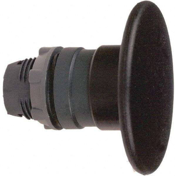 Schneider Electric - 22mm Mount Hole, Extended Mushroom Head, Pushbutton Switch Only - Round, Black Pushbutton, Nonilluminated, Momentary (MO) - Apex Tool & Supply