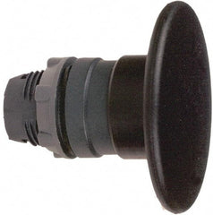Schneider Electric - 22mm Mount Hole, Extended Mushroom Head, Pushbutton Switch Only - Round, Black Pushbutton, Nonilluminated, Momentary (MO) - Apex Tool & Supply