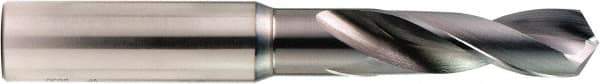 OSG - 13.87mm 130° Spiral Flute Powdered Metal Screw Machine Drill Bit - V Finish, Right Hand Cut, 54mm Flute Length, 114mm OAL, Standard Point, Straight Shank - Apex Tool & Supply