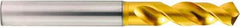 OSG - 8.5mm 120° Spiral Flute Vanadium High Speed Steel Screw Machine Drill Bit - TiAlN Finish, Right Hand Cut, 37mm Flute Length, 87mm OAL, Four Facet Point, Straight Shank - Apex Tool & Supply