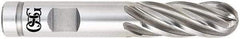 OSG - 5/8" Diam, 1-5/8" LOC, 6 Flute Powdered Metal Ball End Mill - Uncoated, Single End, 3-3/4" OAL, 5/8" Shank Diam, Spiral Flute - Apex Tool & Supply