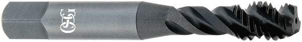 OSG - 7/16-20 UNF 3 Flute Modified Bottoming Spiral Flute Tap - Vanadium High Speed Steel, Bright Finish, 3-5/32" OAL, Right Hand Flute, Right Hand Thread, H11, Series 290 - Apex Tool & Supply