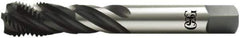 OSG - M27x3.00 Metric Coarse 5 Flute Modified Bottoming Spiral Flute Tap - Vanadium High Speed Steel, Oxide Finish, Right Hand Flute, Right Hand Thread, D9, Series 13117 - Apex Tool & Supply