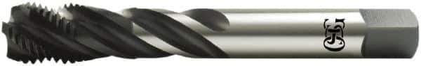OSG - M16x2.00 Metric Coarse 4 Flute 6H Modified Bottoming Spiral Flute Tap - Vanadium High Speed Steel, Oxide Finish, Right Hand Flute, Right Hand Thread, D7, Series 13127 - Apex Tool & Supply