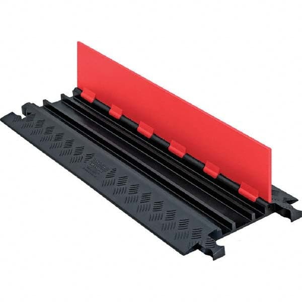 Checkers - On Floor Cable Covers Cover Material: Polyurethane Number of Channels: 3 - Apex Tool & Supply