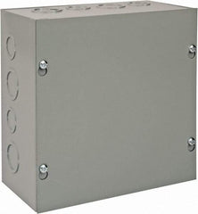 nVent Hoffman - Steel Junction Box Enclosure Screw Flat Cover - NEMA 1, 8" Wide x 8" High x 4" Deep - Apex Tool & Supply