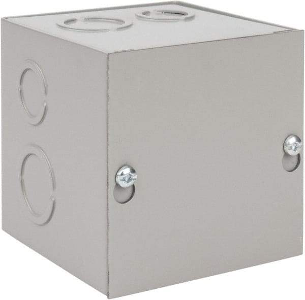 nVent Hoffman - Steel Junction Box Enclosure Screw Flat Cover - NEMA 1, 4" Wide x 4" High x 4" Deep - Apex Tool & Supply
