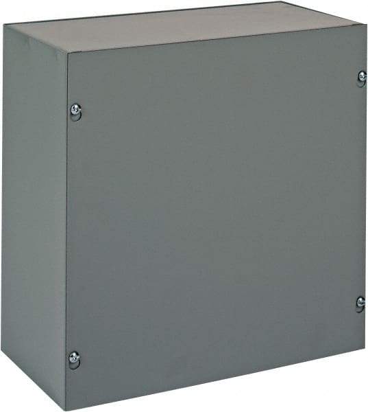 nVent Hoffman - Steel Junction Box Enclosure Screw Flat Cover - NEMA 1, 12" Wide x 12" High x 6" Deep - Apex Tool & Supply
