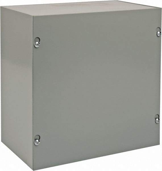 nVent Hoffman - Steel Junction Box Enclosure Screw Flat Cover - NEMA 1, 10" Wide x 10" High x 6" Deep - Apex Tool & Supply