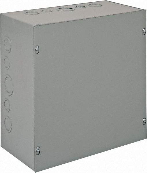 nVent Hoffman - Steel Junction Box Enclosure Screw Flat Cover - NEMA 1, 12" Wide x 12" High x 6" Deep - Apex Tool & Supply