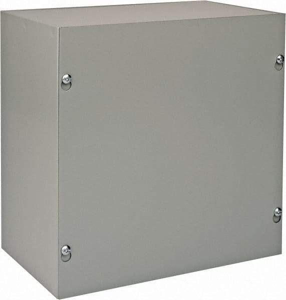 nVent Hoffman - Steel Junction Box Enclosure Screw Flat Cover - NEMA 1, 10" Wide x 10" High x 6" Deep - Apex Tool & Supply
